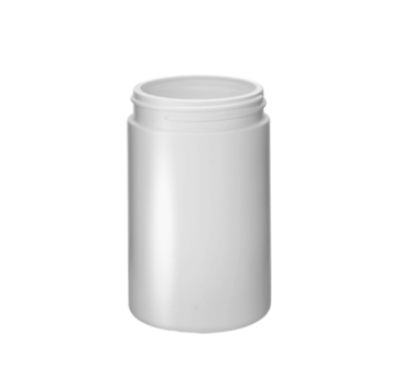 Cylindrical jar 300ml 63CT HDPE white